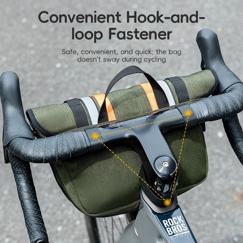ROCKBROS W004 4L Expandable Capacity Reflective Bike Front Bag with Shoulder Strap ROCKBROS W004 4L Expandable Capacity Reflective Bike Front Bag with Shoulder Strap